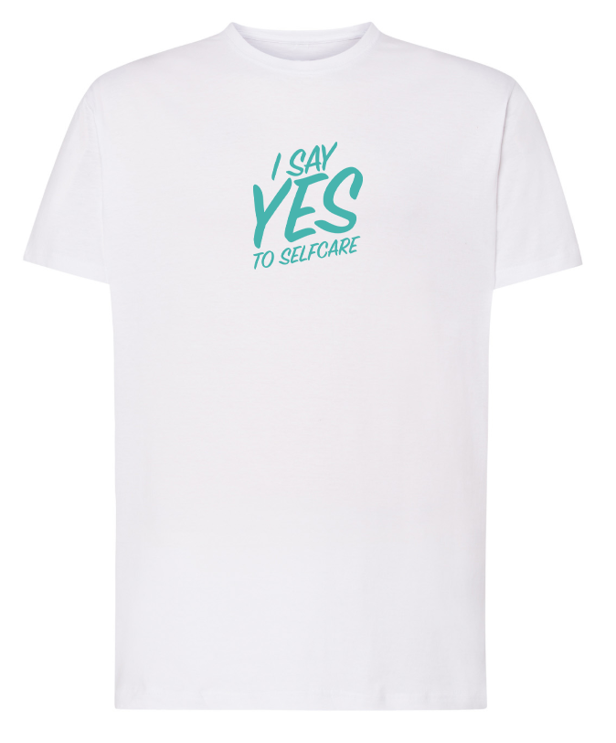 Tshirts_Brancas_Frente_verde T-Shirt SelfCare "I SAY YES" verde - Image 1